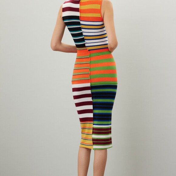 Marni Striped Midi Dress, 40 - Picture 3 of 11